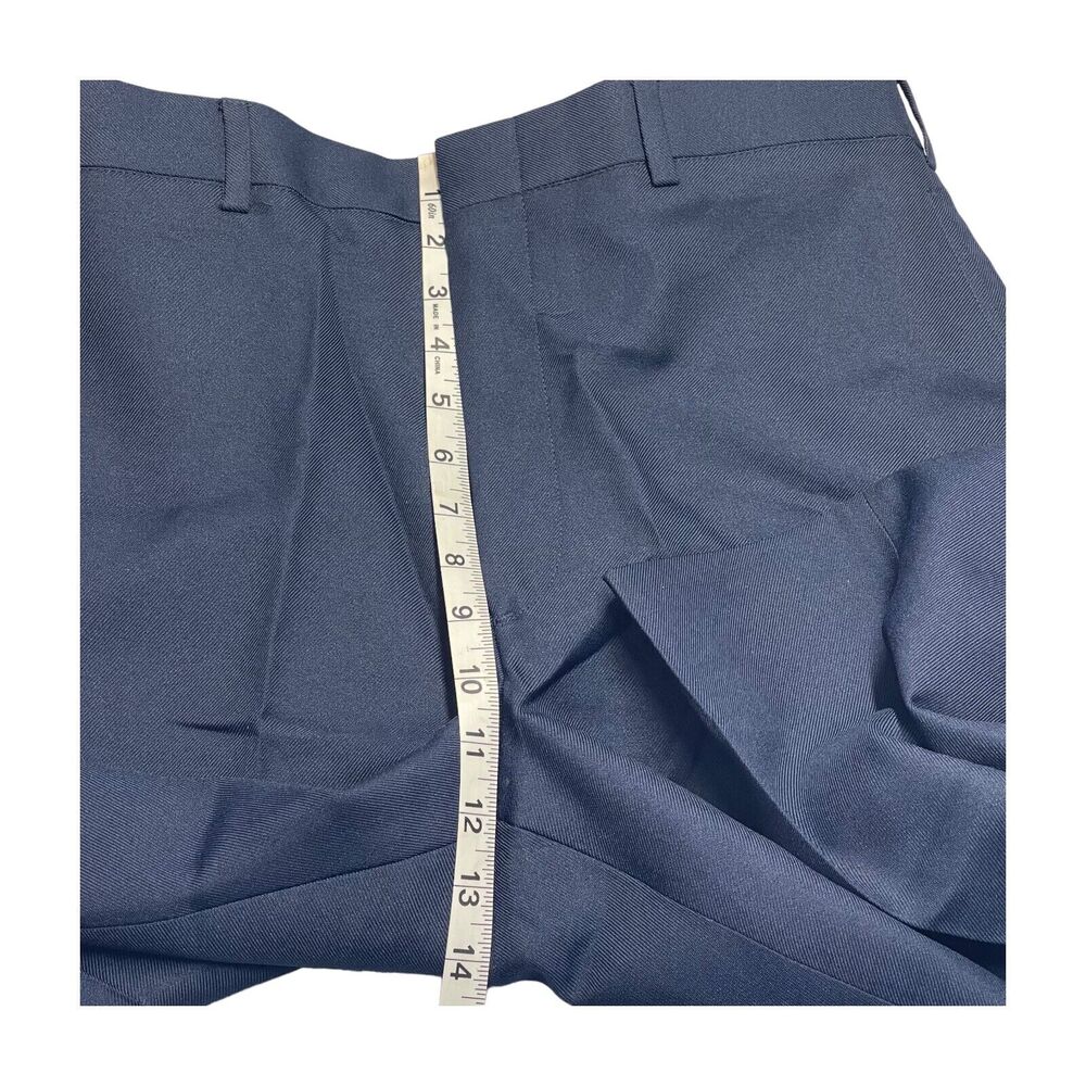 Spartacus Dress Pants Men's 33 Short Navy Blue 100% Polyester Mid-Rise Formal - Picture 4 of 8